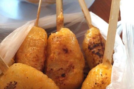 ข้าวจี่, ข้าวเหนียว, ข้าวเหนียวปั้น, ข้าวเหนียวปั้นแล้วเอาไปย่างไฟ, Sticky rice